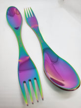 Load image into Gallery viewer, Big Kid Spork Set – Rainbow Duo