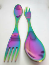 Load image into Gallery viewer, Big Kid Spork Set – Rainbow Duo
