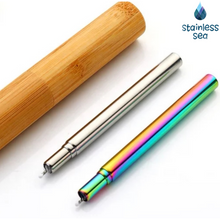 Load image into Gallery viewer, Stainless Steel Adjustable Straw Bundle
