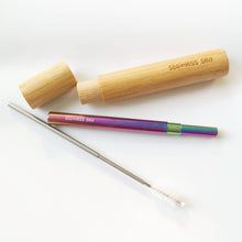 Load image into Gallery viewer, Stainless Steel Adjustable Straw - Rainbow
