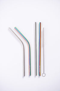 Party Favour 10-pack - stainless steel straw sets