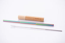 Load image into Gallery viewer, Stainless Steel Adjustable Straw - Rainbow
