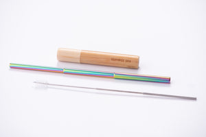 Stainless Steel Adjustable Straw - Rainbow