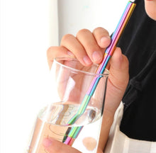 Load image into Gallery viewer, Stainless Steel Adjustable Straw - Rainbow
