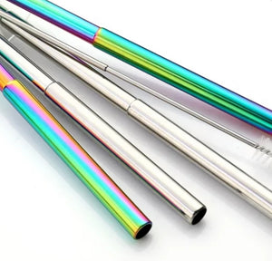 Stainless Steel Adjustable Straw - Rainbow
