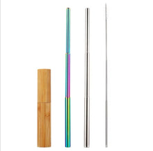 Load image into Gallery viewer, Stainless Steel Adjustable Straw Bundle
